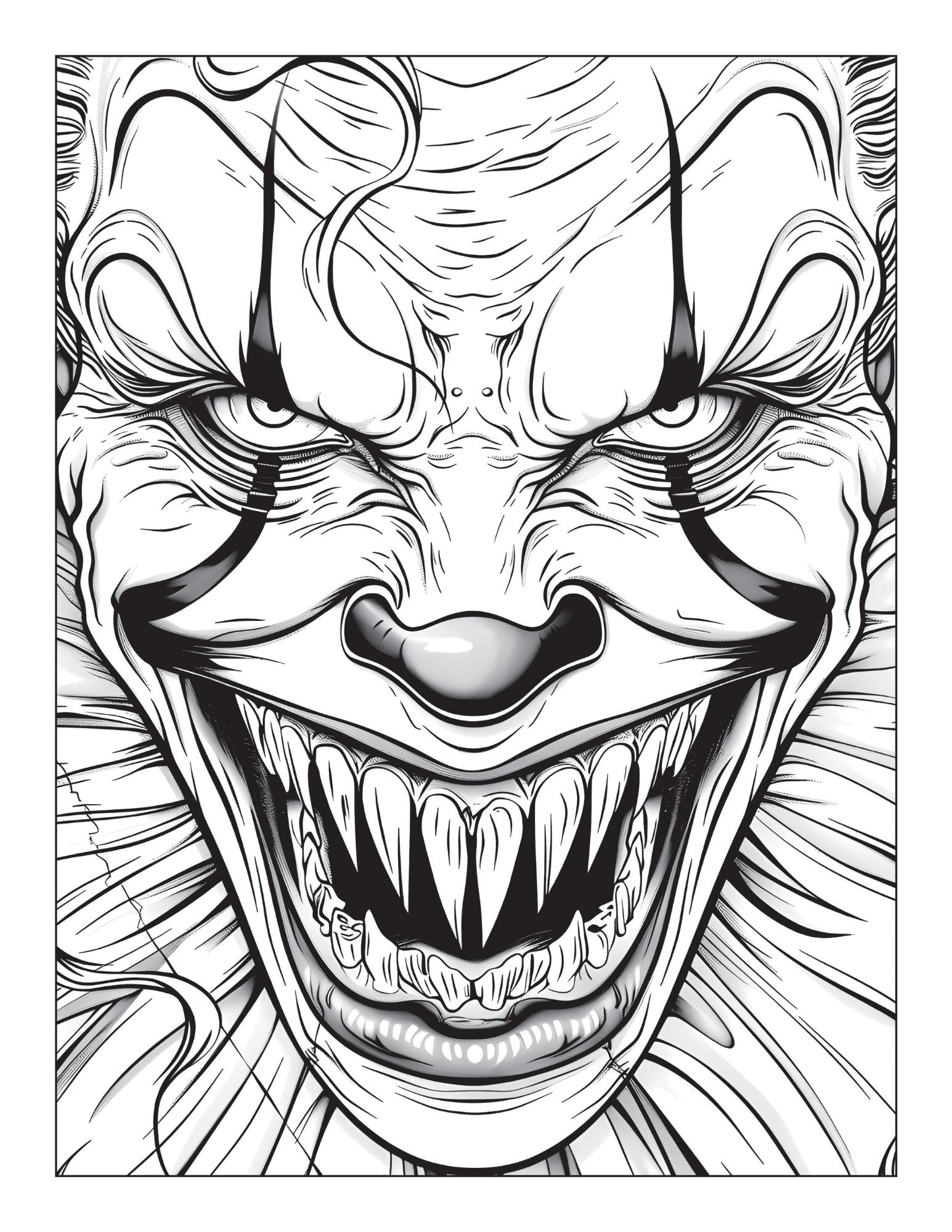Scary Coloring Book for Adults – Dark Horror Monsters, Creepy Skulls & Terrifying Scenes