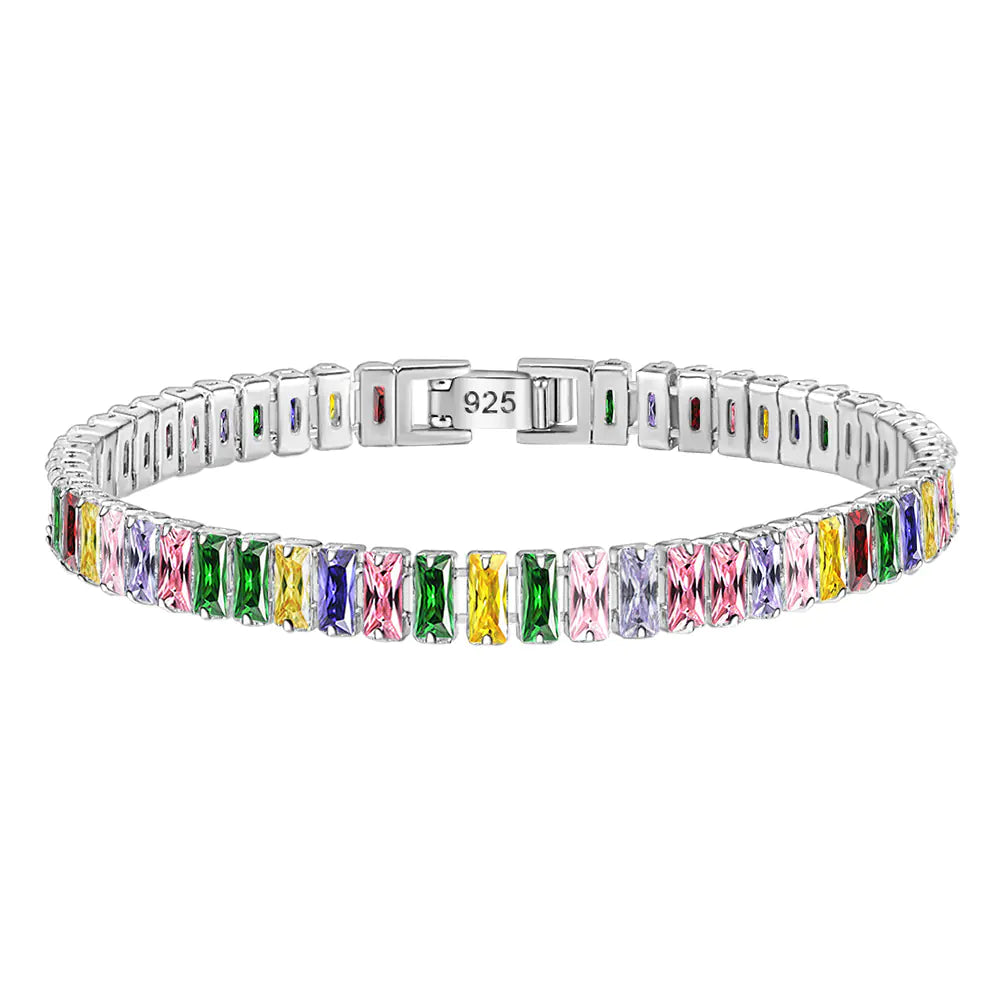 Adjustable Crystal Tennis Bracelet with Zircon Diamonds