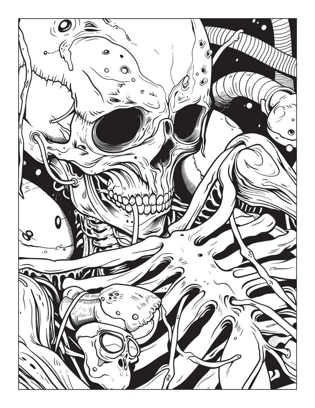 Scary Coloring Book for Adults – Dark Horror Monsters, Creepy Skulls & Terrifying Scenes
