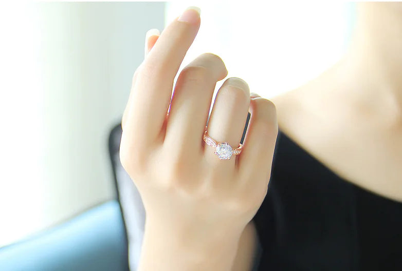 Crystal Zircon Ring, Zircon Ring, Ring