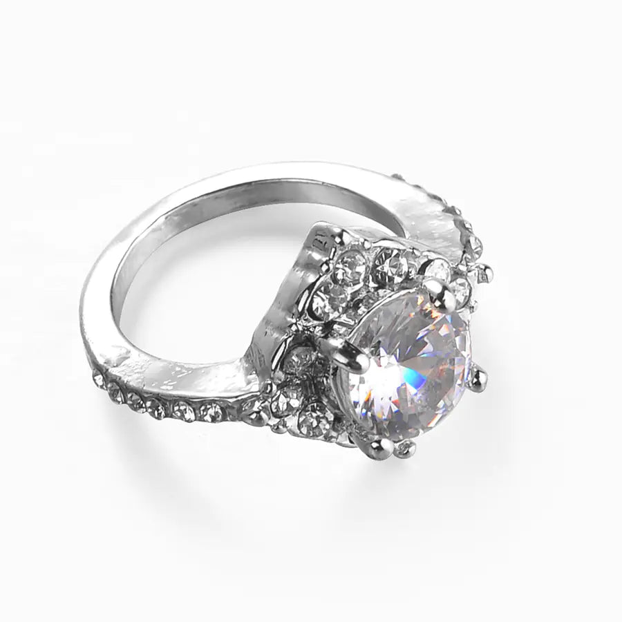 Popular Zircon Crystal Ring with Water Diamonds