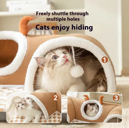 Playful Cat Nap Tunnel